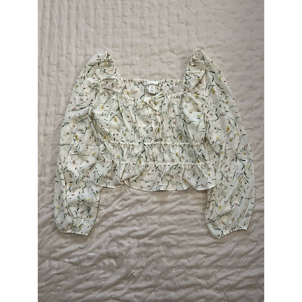 H&M Crinkled Blouse - L - NWT!